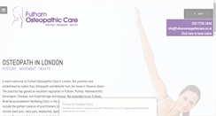Desktop Screenshot of fulhamosteopathiccare.co.uk